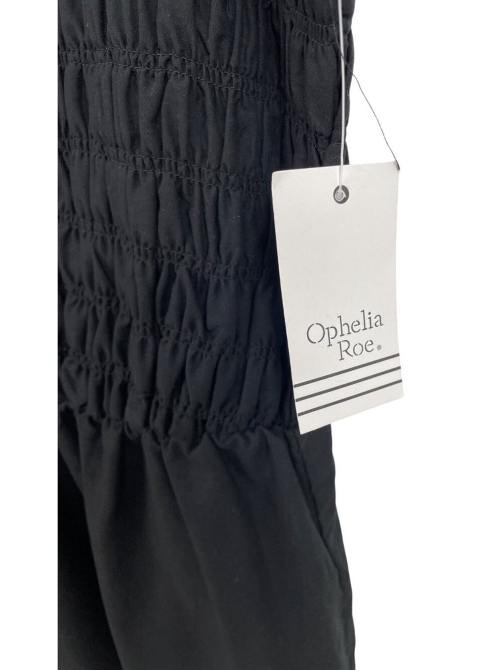 Ophelia Roe Womens Black Smock Dress 1X Sleeveless V-Neck - Picture 4 of 8